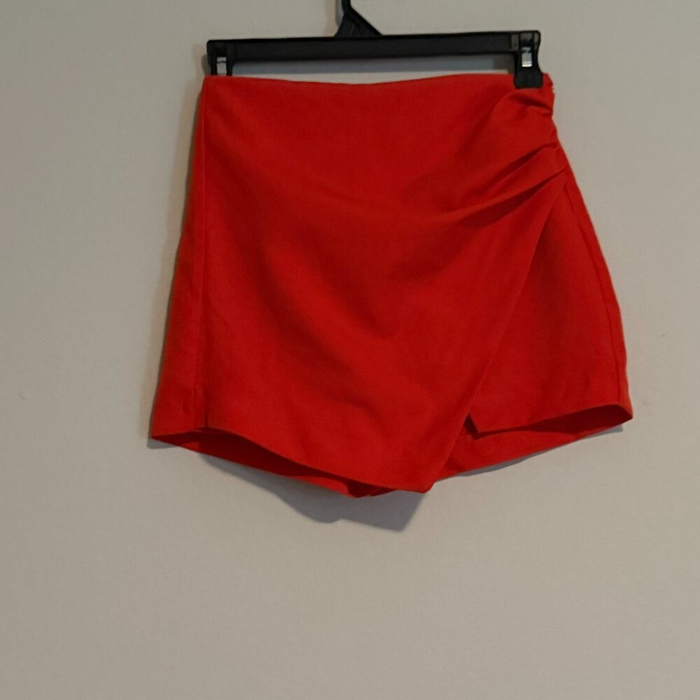 Bershka Red Mini Skort Size XS